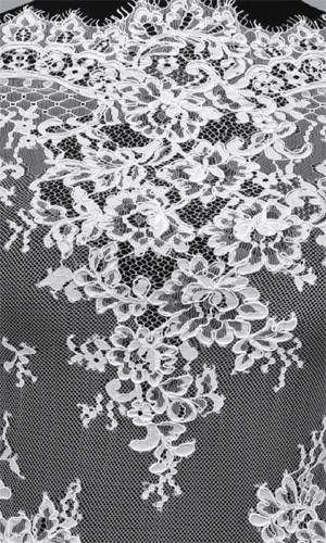 Francia csipke - WHITE (fehér)